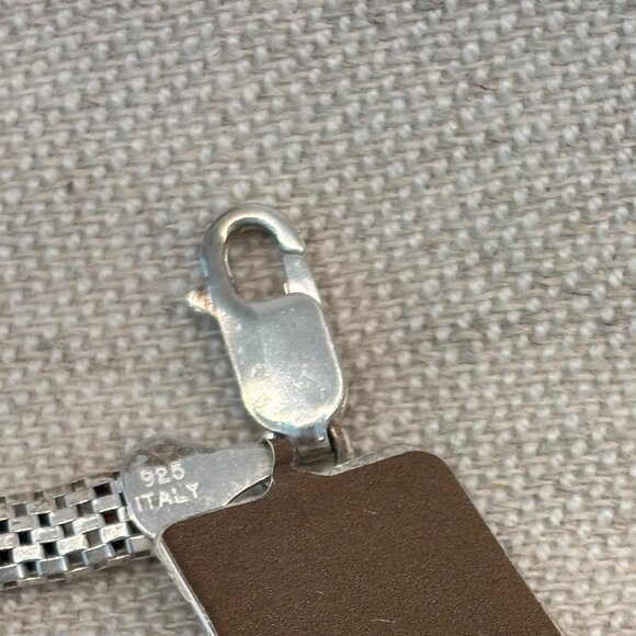 Gian Bernini Sterling Silver Mesh Bracelet - 8" long - Has small kink - Picture 6 of 7